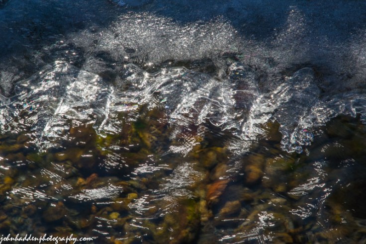 Fringe ice building in Fargo Brook